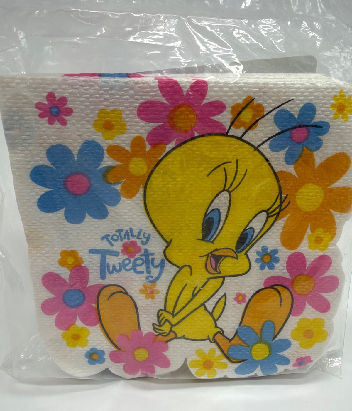 Vintage 1997 Totally Tweety Napkins New/Sealed 16 Count Hallmark Flower Pattern Vintage 1997 Totally Tweety Napkins New/Sealed 16 Count Hallmark Flower Pattern