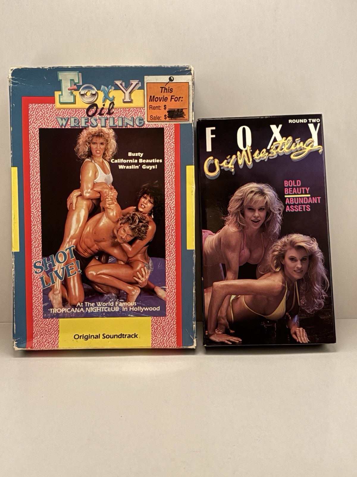 Foxy Oil Wrestling LOT Vol 1 & Vol 2 Tropicana Nightclub Very Rare bikini VHS Foxy Oil Wrestling LOT Vol 1 & Vol 2 Tropicana Nightclub Very Rare bikini VHS