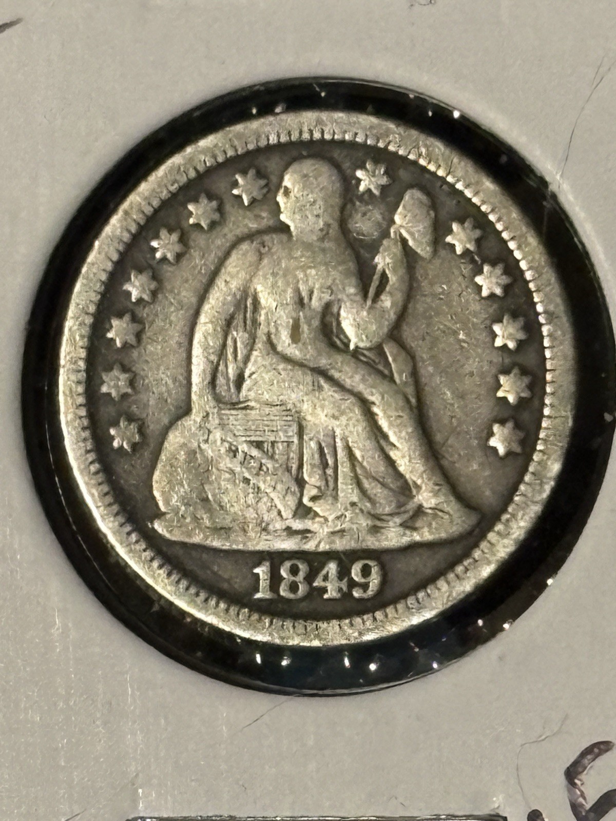 1849 Liberty Seated Dime Nice Grade Item QN5230 1849 Liberty Seated Dime Nice Grade Item QN5230