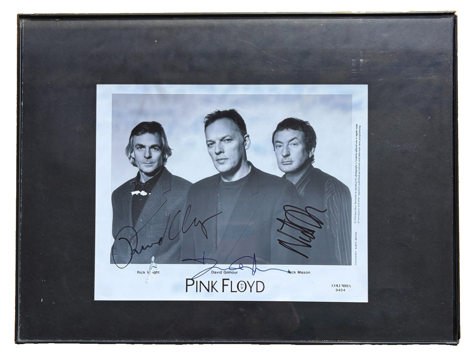Pink Floyd Photo Print Autographed by Rick Wright, David Gilmour, Nick Mason Pink Floyd Photo Print Autographed by Rick Wright, David Gilmour, Nick Mason