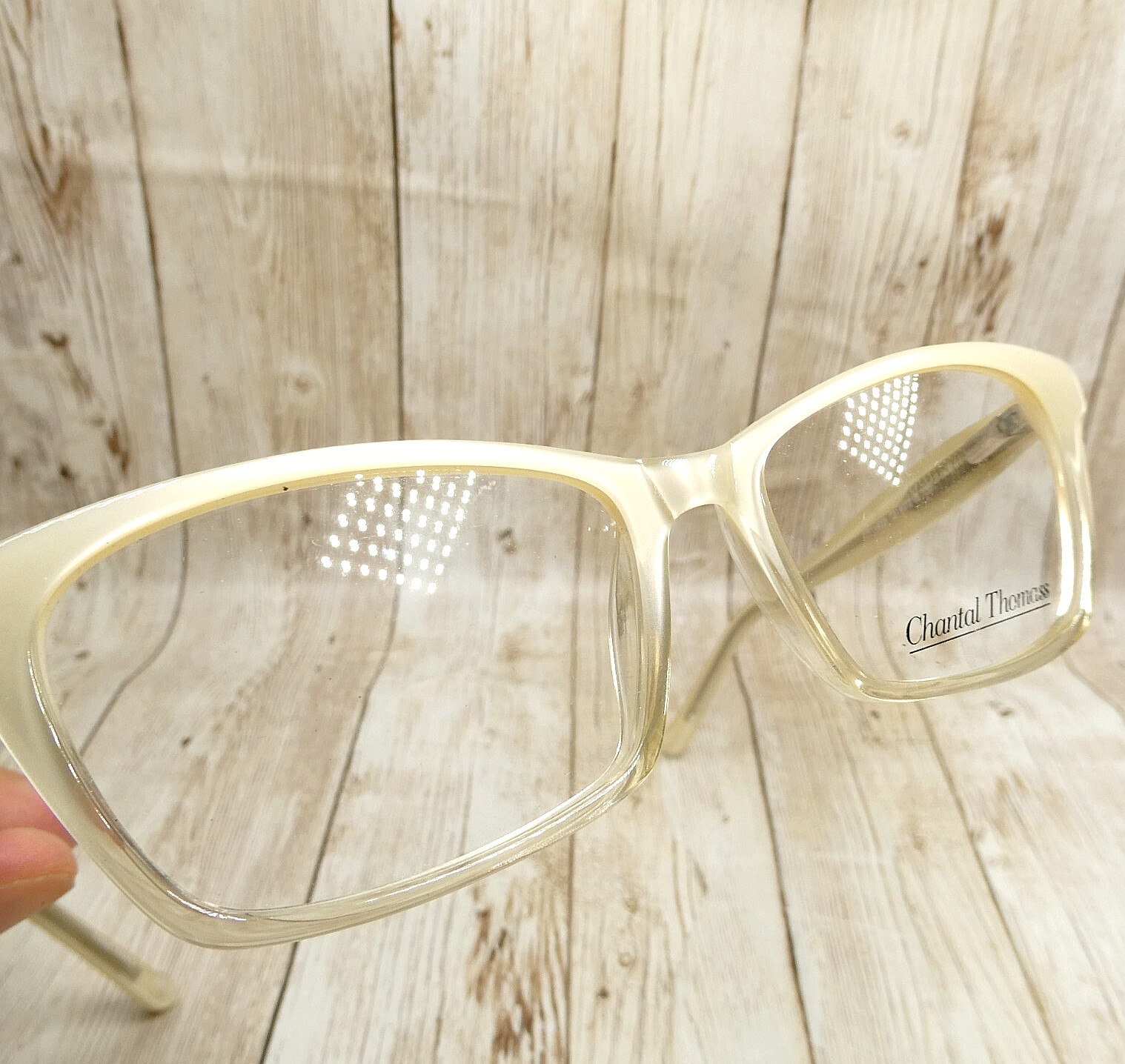 Chantal Thomass Cream Clear Fade Eyeglasses FRAME CT 14023 52-16-135 France NWOT