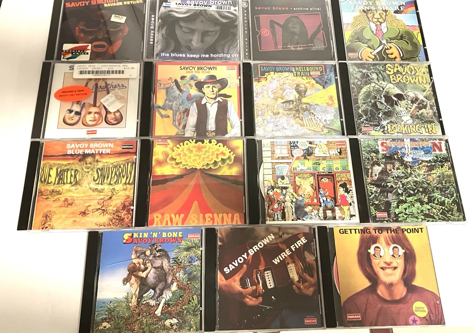 Huge Lot Of 15 Savoy Brown CDs (Savsge Return,Lions Share,Jack The Toad,Ect)