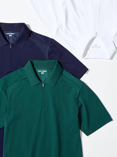 UNIQLO Roger Federer 2026 DRY-EX Half-Zip Polo Shirt Navy XS-XL Japan