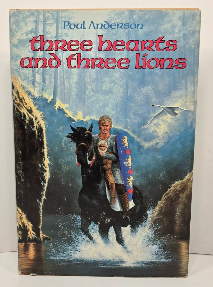 THREE HEARTS AND THREE LIONS by Poul Anderson Book Club Edition Hard Cover