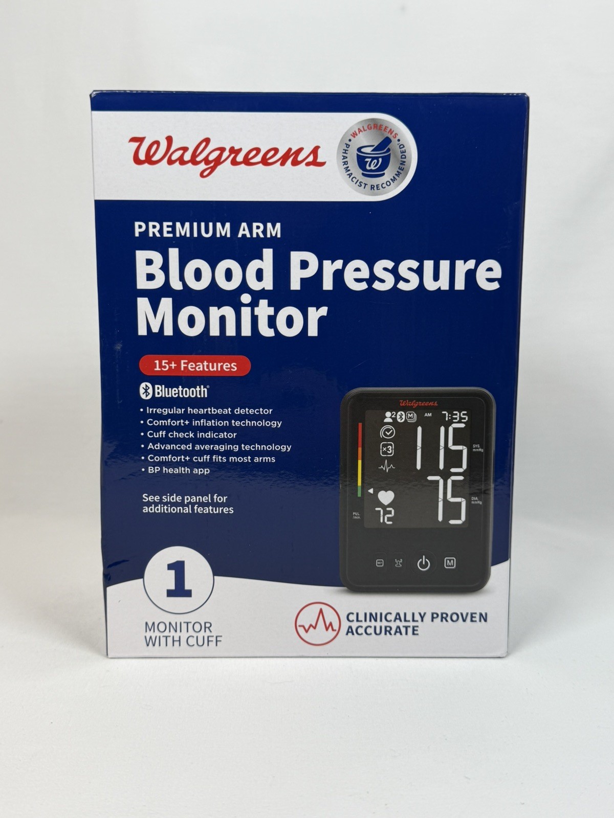 Walgreens Premium ARM Blood Pressure Monitor BPHJN3-DWAG 15+ Features
