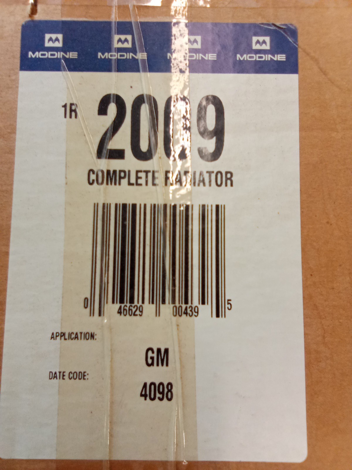 Modine Complete Radiator 2009  