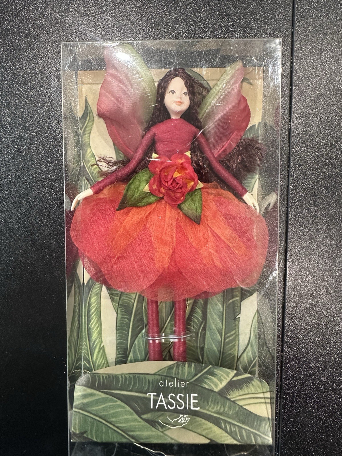 Tassie Fairy #C404 Burgundy 4” Fairy Handmade In Thailand Tassie Fairy #C404 Burgundy 4” Fairy Handmade In Thailand