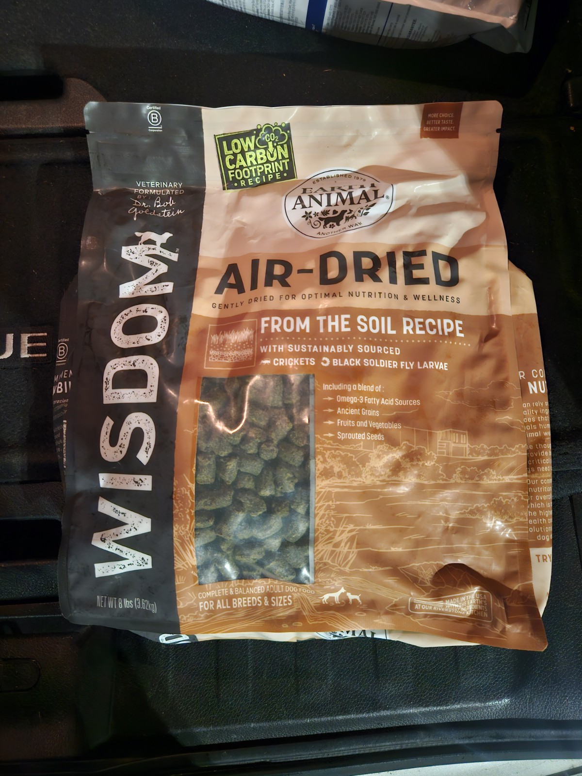 Earth Animal Wisdom Air-Dried Dog Food From the Soil 8 lb BB 05/28/2027