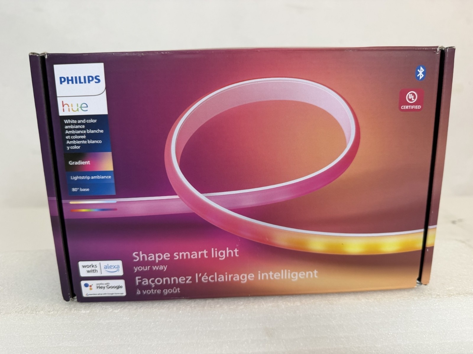 Used -Philips Hue Bluetooth Smart Lightstrip 2m/6ft 80\ Used -Philips Hue Bluetooth Smart Lightstrip 2m/6ft 80\