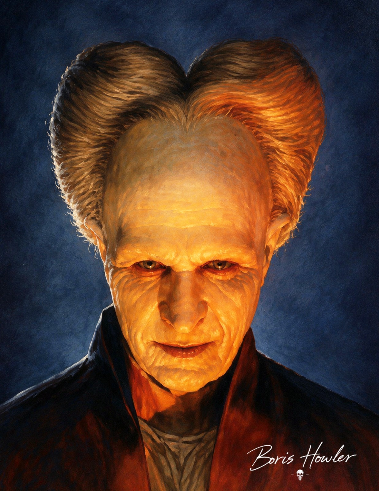 BORIS HOWLER  DRACULA 1992 8.5X11 art print signed cult