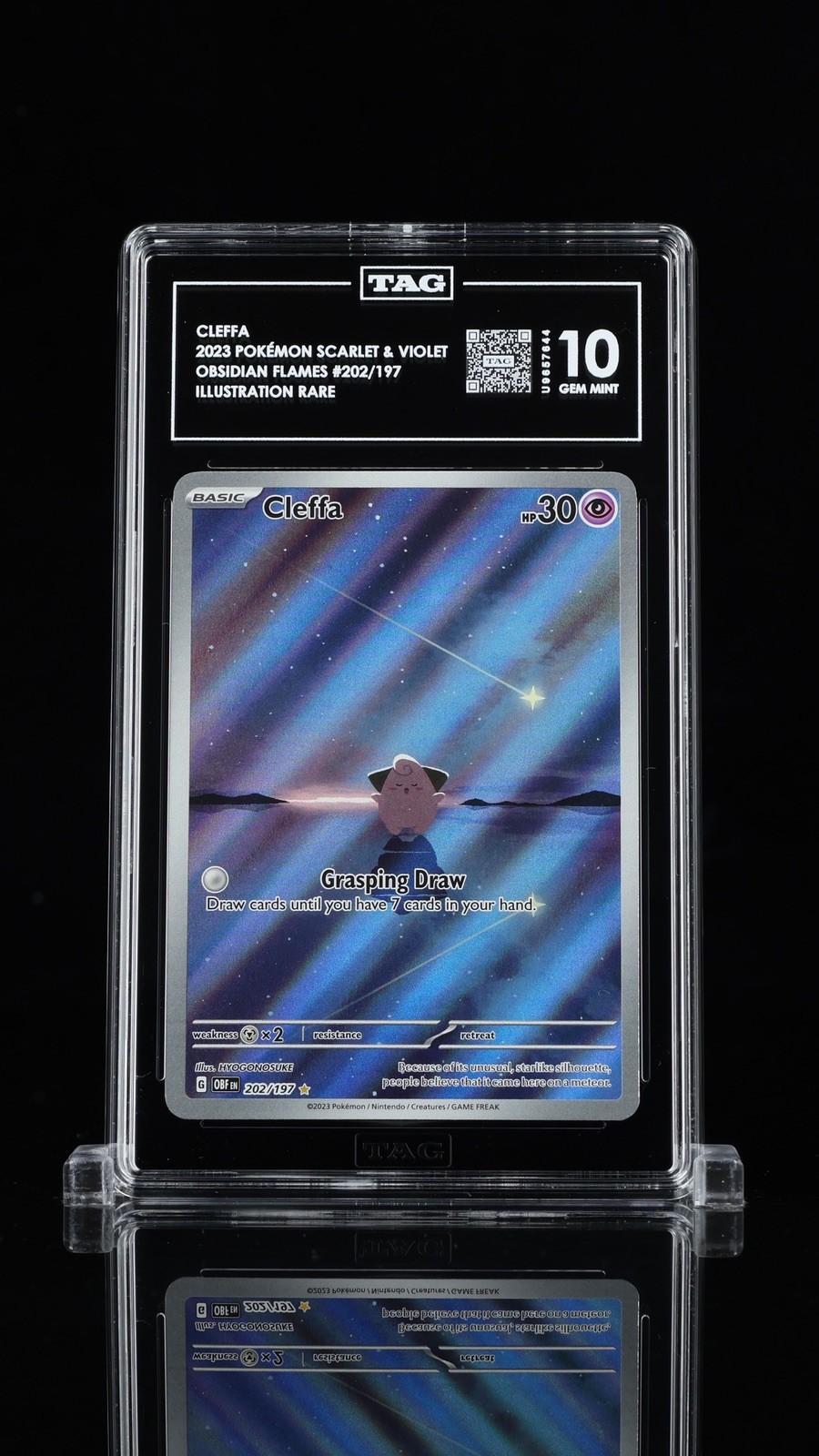 HIGH RANK #4πππ CLEFFA #202/197 TAG 10 OBSIDIAN FLAMES ILLUSTRATION RARE HIGH RANK #4πππ CLEFFA #202/197 TAG 10 OBSIDIAN FLAMES ILLUSTRATION RARE