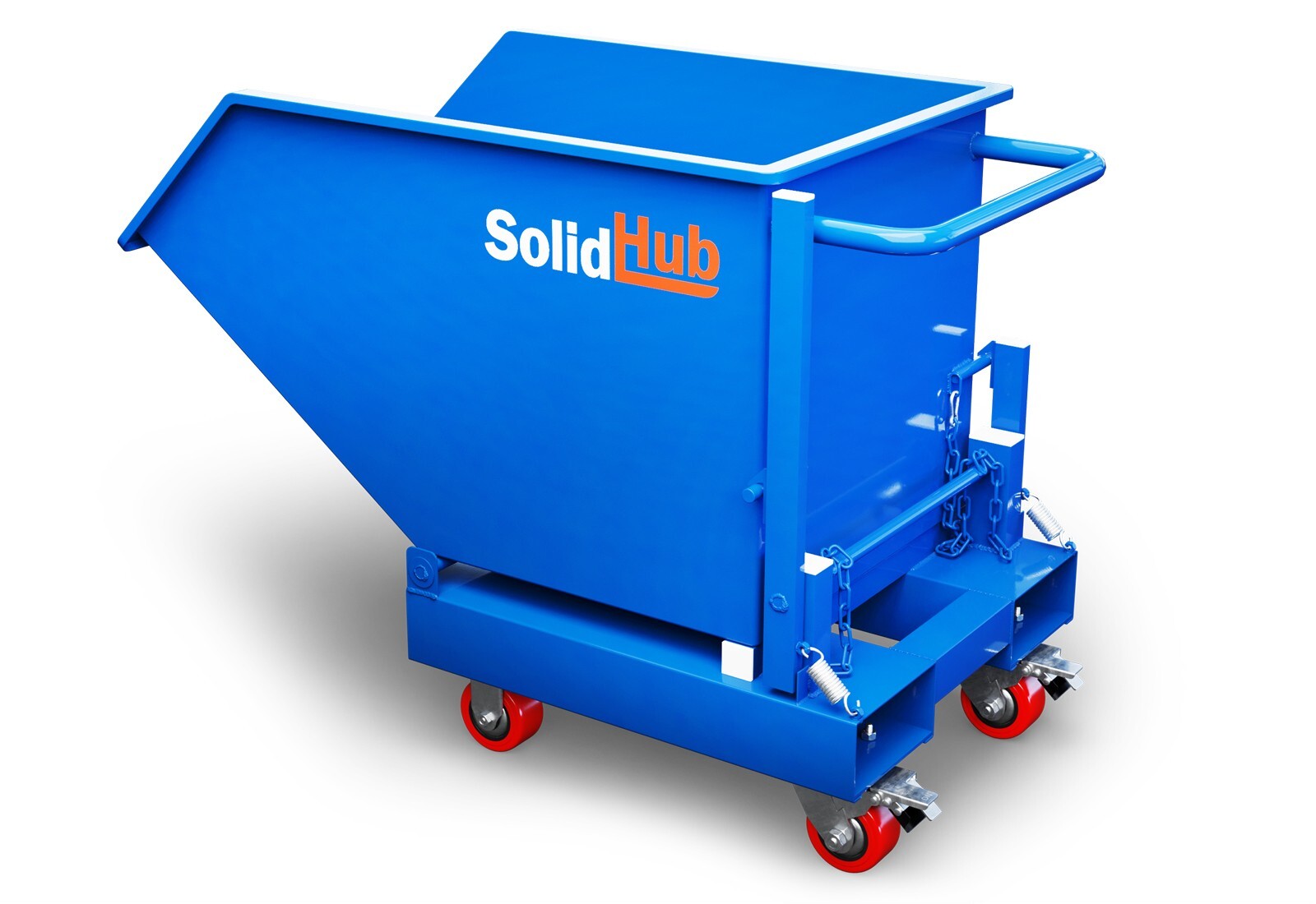 Self dumping forklift hopper/tipping skip MK287, 10 cu ft, dumpster with castors