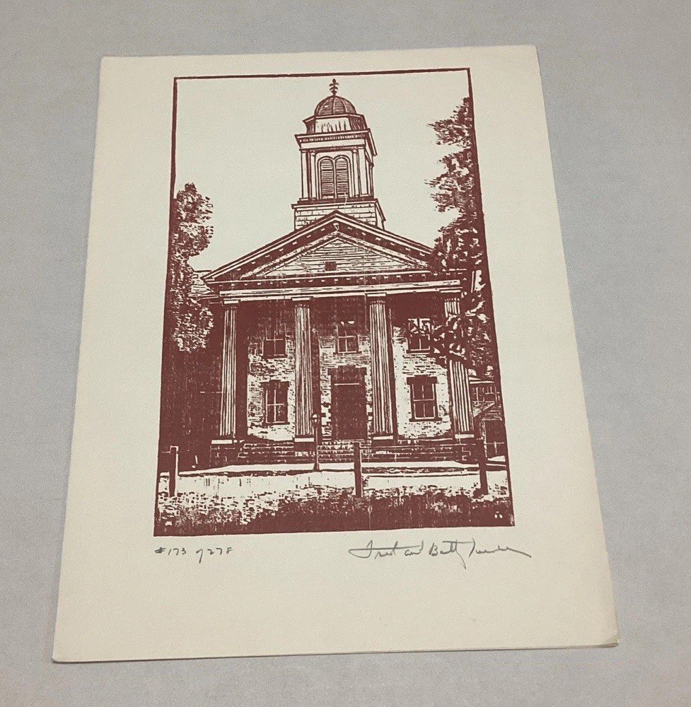 Fred Betty Turner Urbana Illinois 1965 Putnam Courthouse Hennepin Christmas Card
