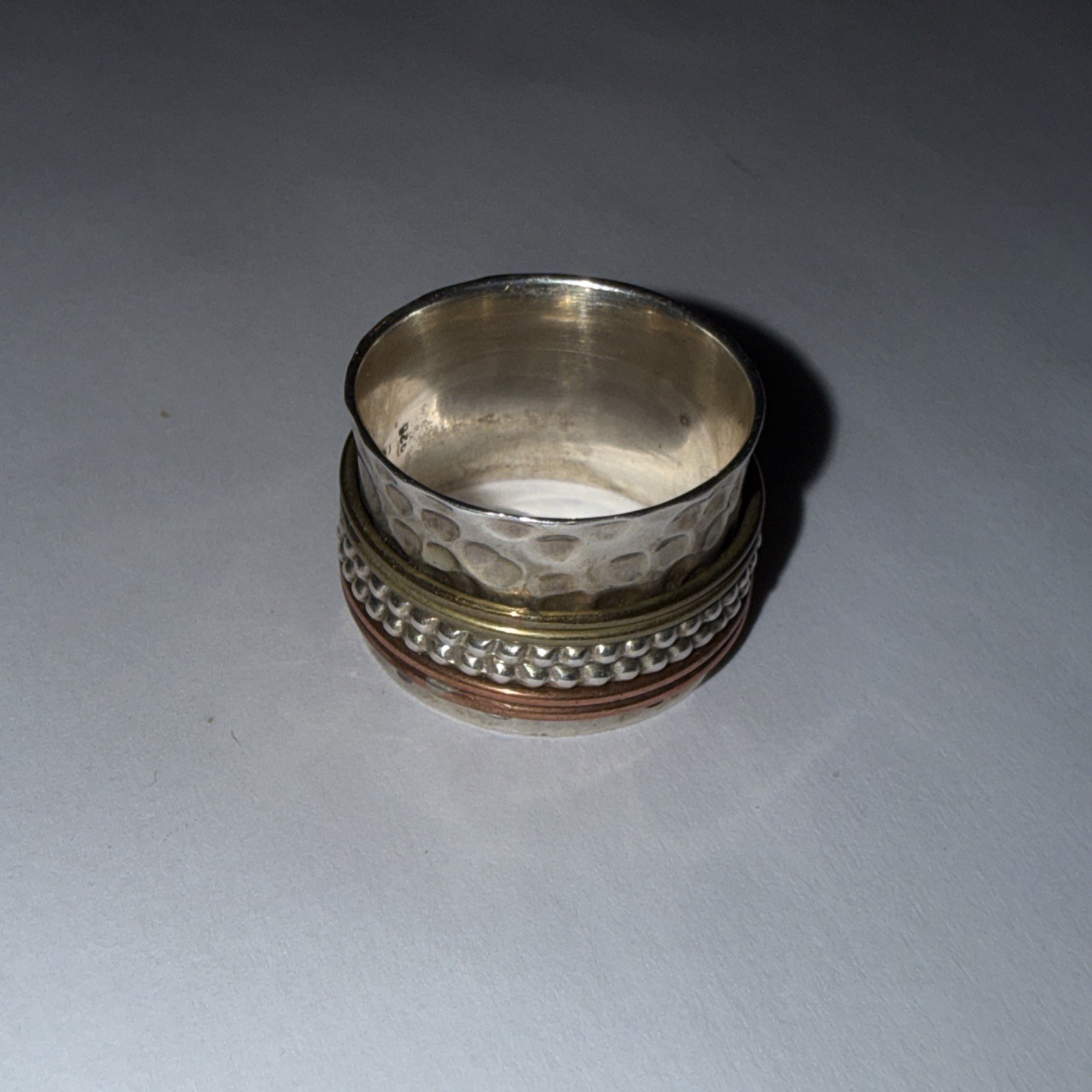 Vintage BM Co 925 Sterling Silver Brass/Cop Spinner Ring Size 10.5 Heavy 11.82g Vintage BM Co 925 Sterling Silver Brass/Cop Spinner Ring Size 10.5 Heavy 11.82g