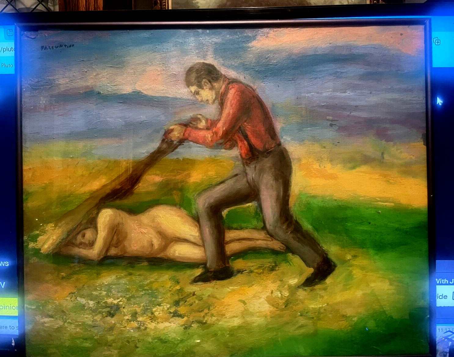 Quality original vintage art EXPRESSIONISM PETER PASSUNTINO SGND FRMD Quality original vintage art EXPRESSIONISM PETER PASSUNTINO SGND FRMD