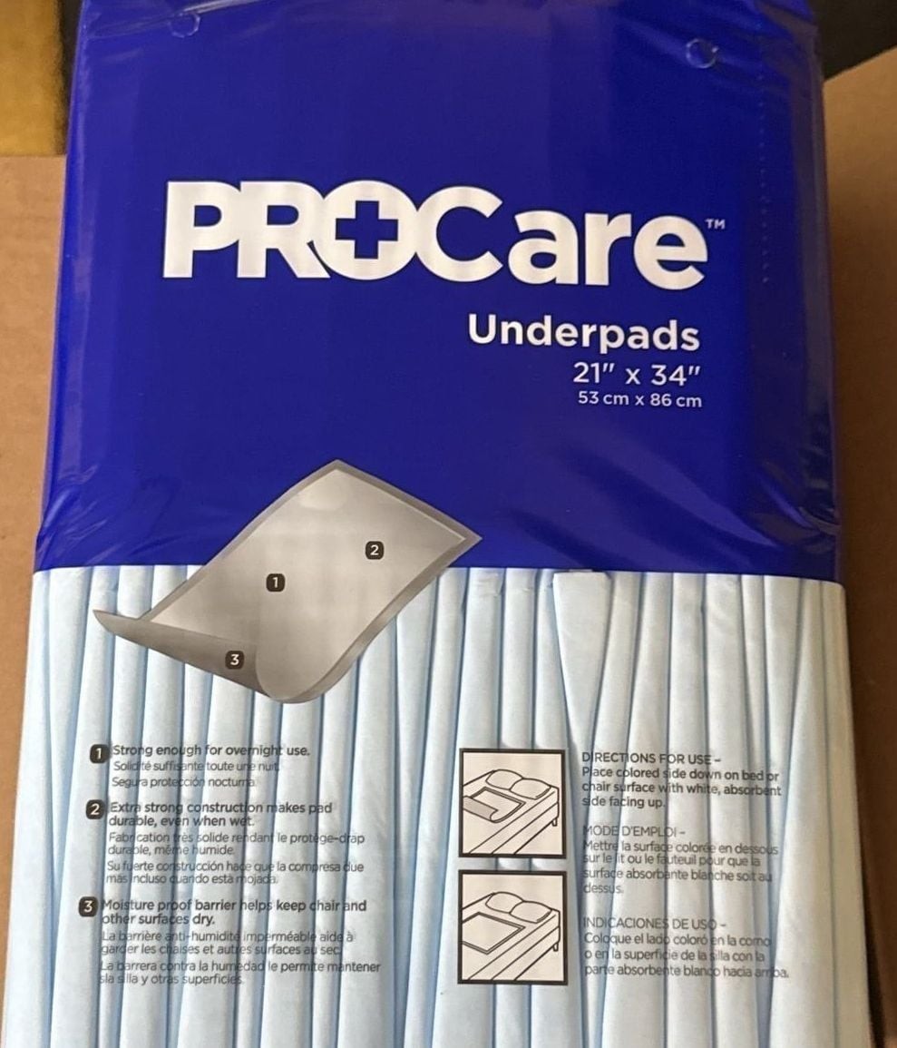 ProCare Underpad 21 X 34 Inch Disposable Fluff Light Absorbency, CRF-150 - Case ProCare Underpad 21 X 34 Inch Disposable Fluff Light Absorbency, CRF-150 - Case
