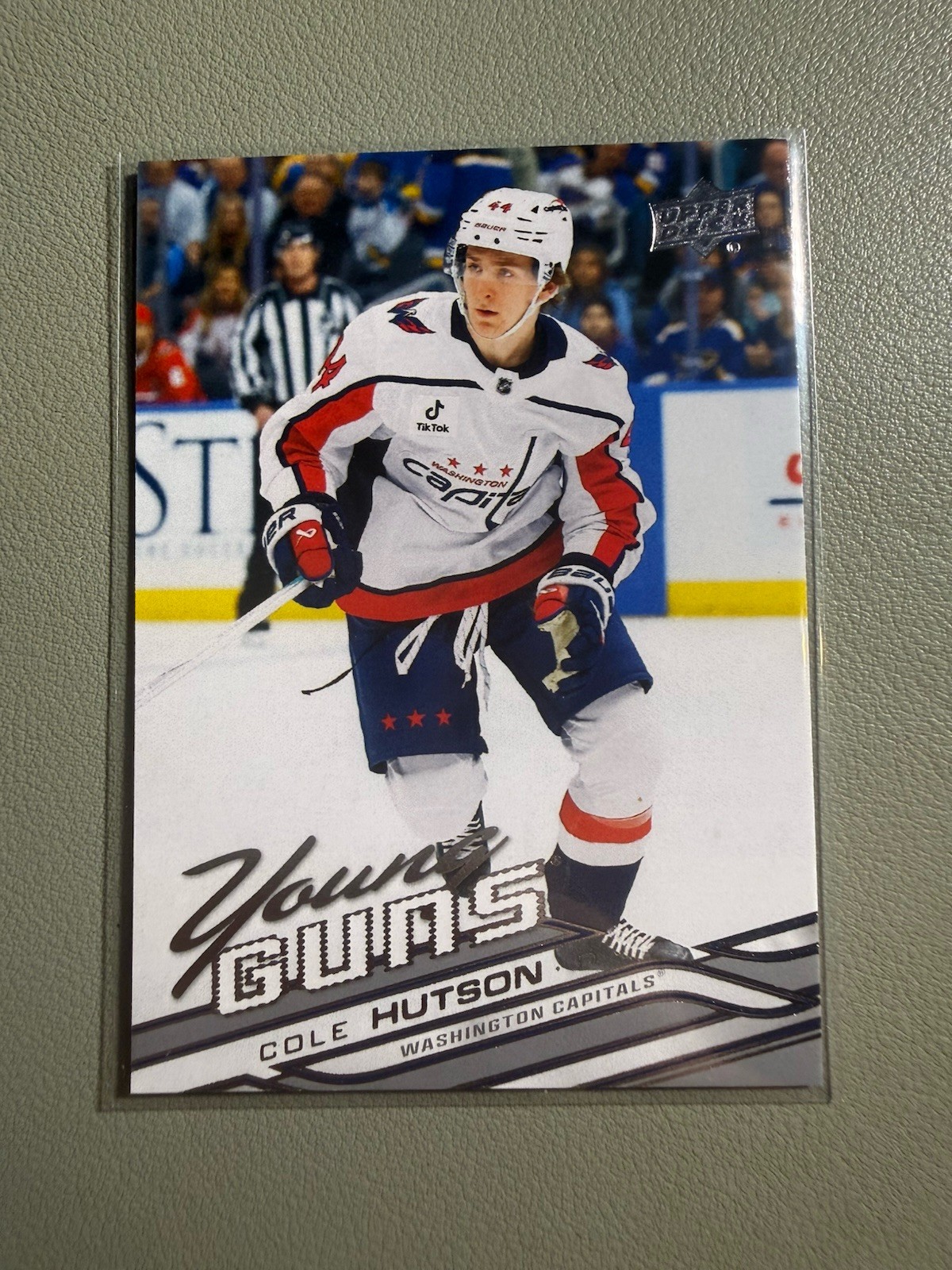 2026-27 UD Series 1 #223 Cole Hutson Young Guns Washington Capitals