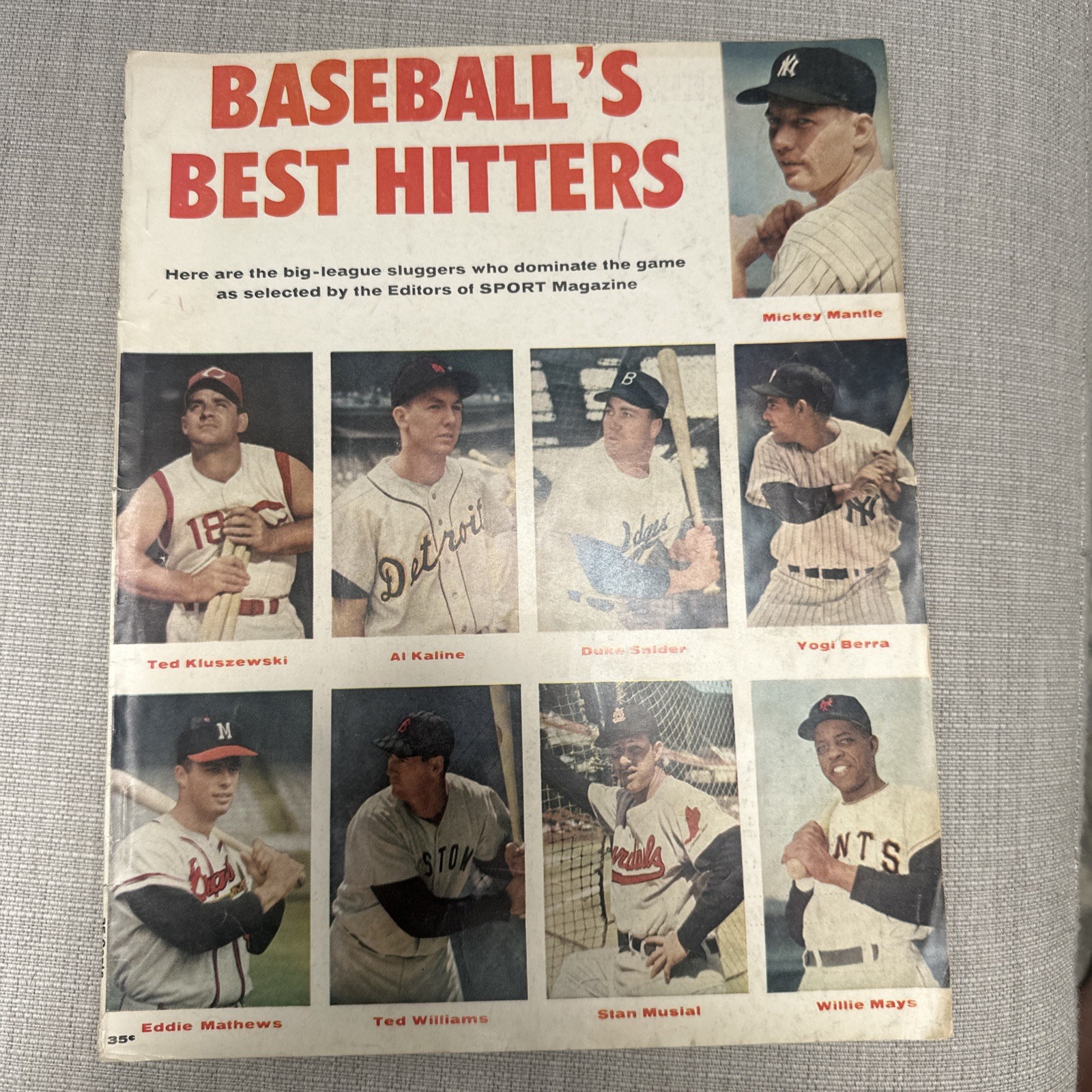 Baseball's Best Hitters 1957 Mantle Berra Williams Snider Mathews Musial Mays Baseball's Best Hitters 1957 Mantle Berra Williams Snider Mathews Musial Mays
