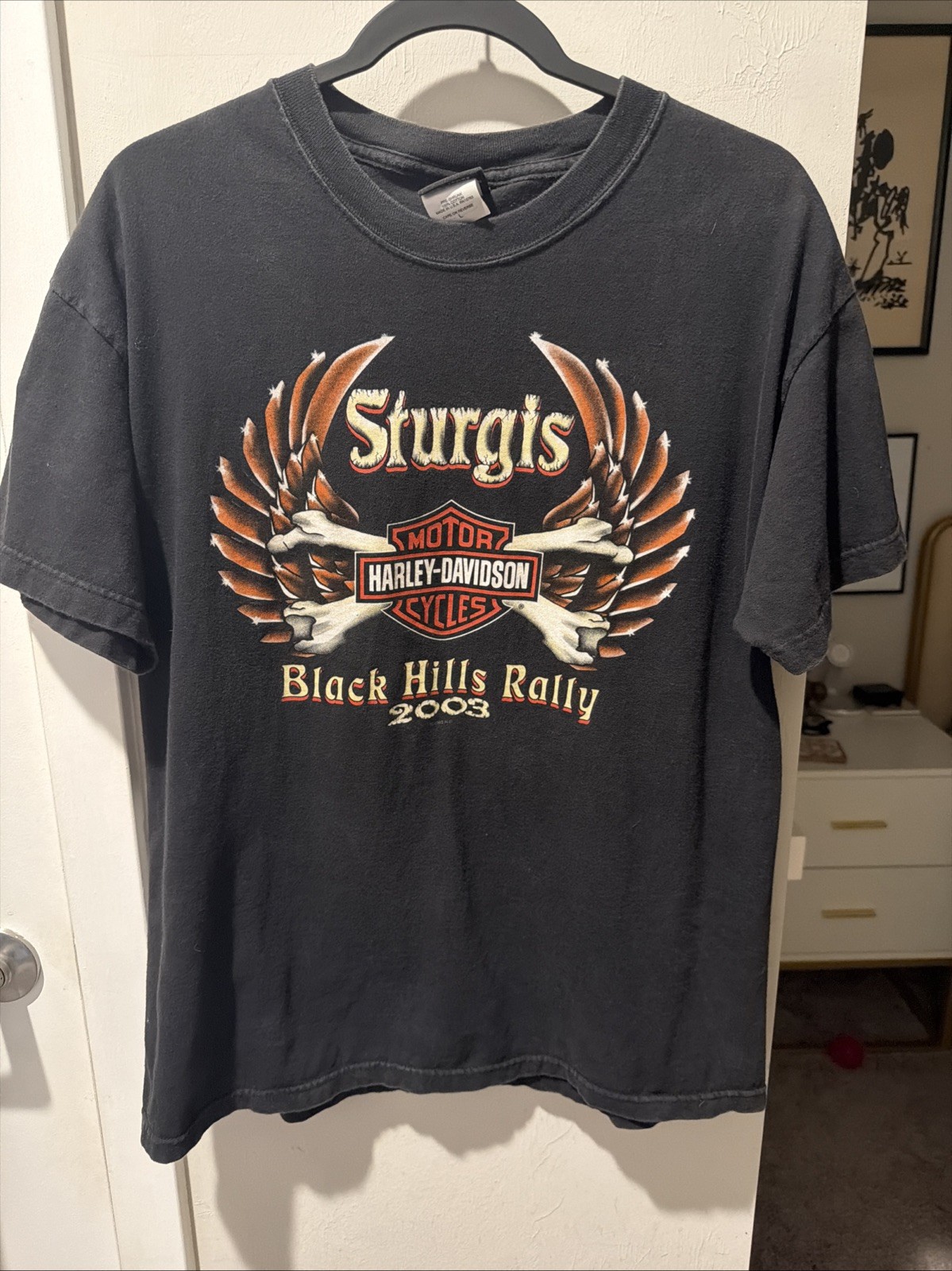 Vintage 2003 Harley Davidson Sturgis Black Hills T Shirt Lrg Made In The USA Vintage 2003 Harley Davidson Sturgis Black Hills T Shirt Lrg Made In The USA