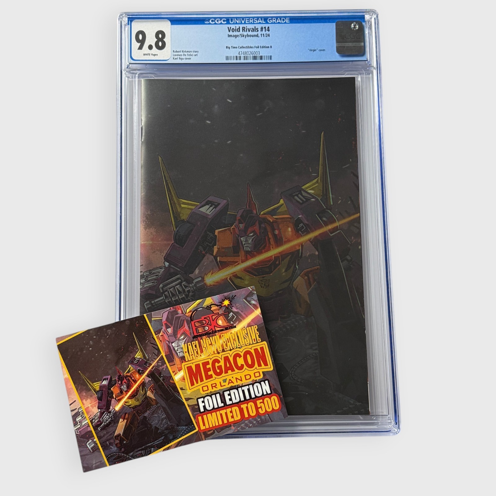 CGC 9.8 Void Rivals #1 - Kael Ngu BTC Foil Edition B - LTD 500 - Transformers CGC 9.8 Void Rivals #1 - Kael Ngu BTC Foil Edition B - LTD 500 - Transformers
