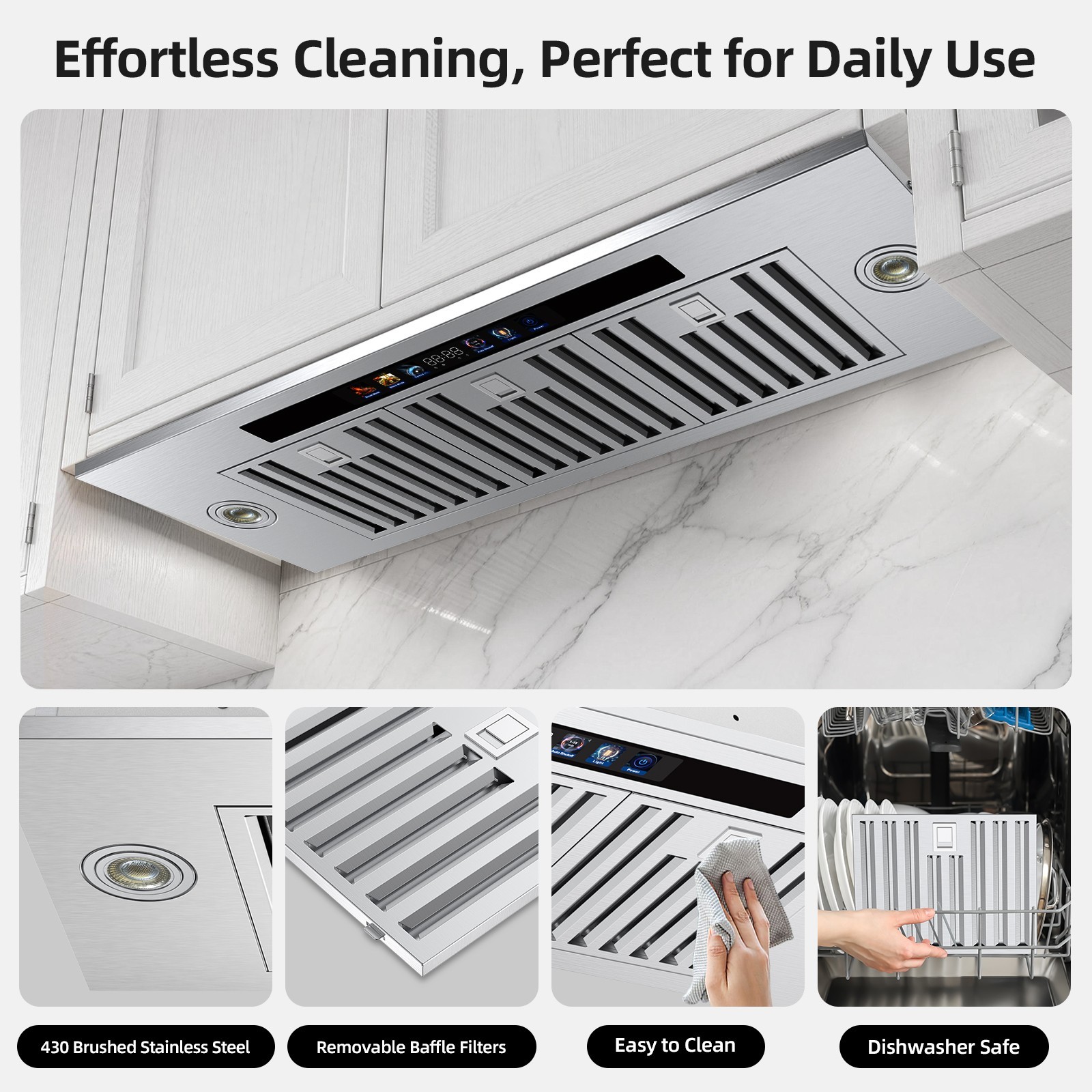 Zomagas 36 Inch Insert Range Hood 900 CFM 4 Speed Gesture Voice Remote Control Zomagas 36 Inch Insert Range Hood 900 CFM 4 Speed Gesture Voice Remote Control