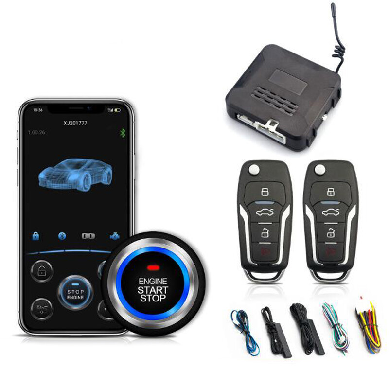 Car Keyless Entry Engine Start Alarm System Push Button Remote Starter Stop Kit Car Keyless Entry Engine Start Alarm System Push Button Remote Starter Stop Kit