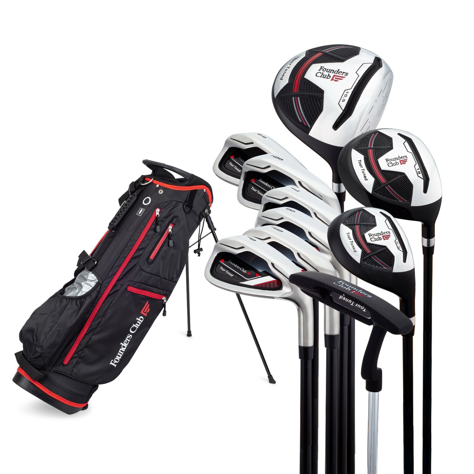 Founders Club Tour Tuned Men's Complete Golf Club Set with Bag Founders Club Tour Tuned Men's Complete Golf Club Set with Bag