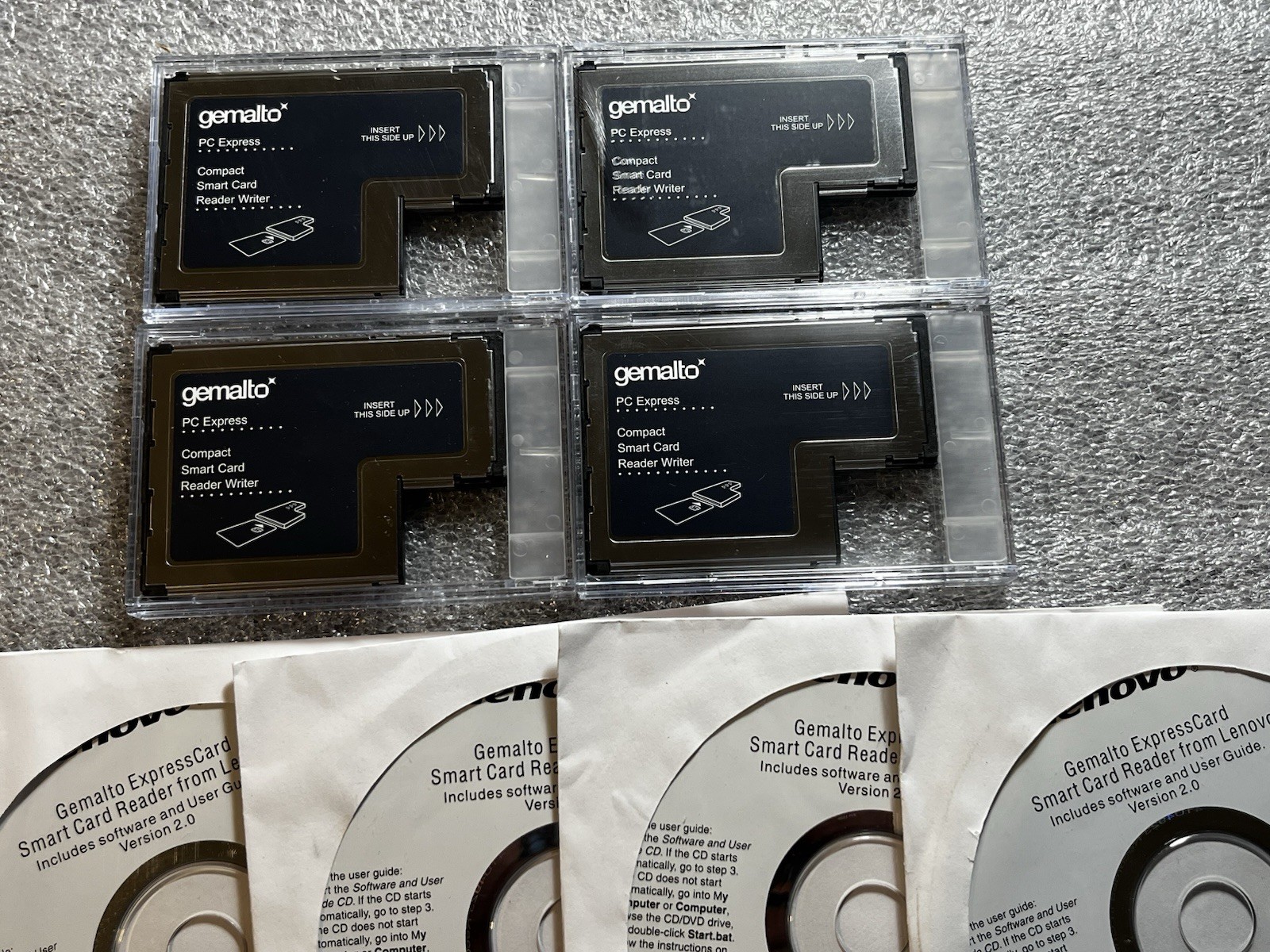 LOT OF 4 NEW Lenovo Gemalto 54mm ExpressCard Smart Card Reader 41N3043 41N3045