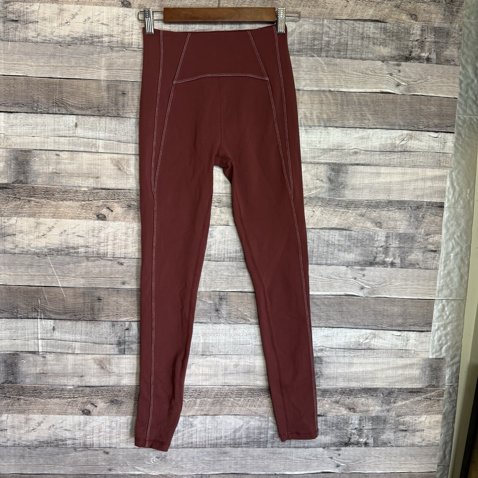 Glyder Leggings Womens Small Burnt Red/Brown Workout Athletic Running