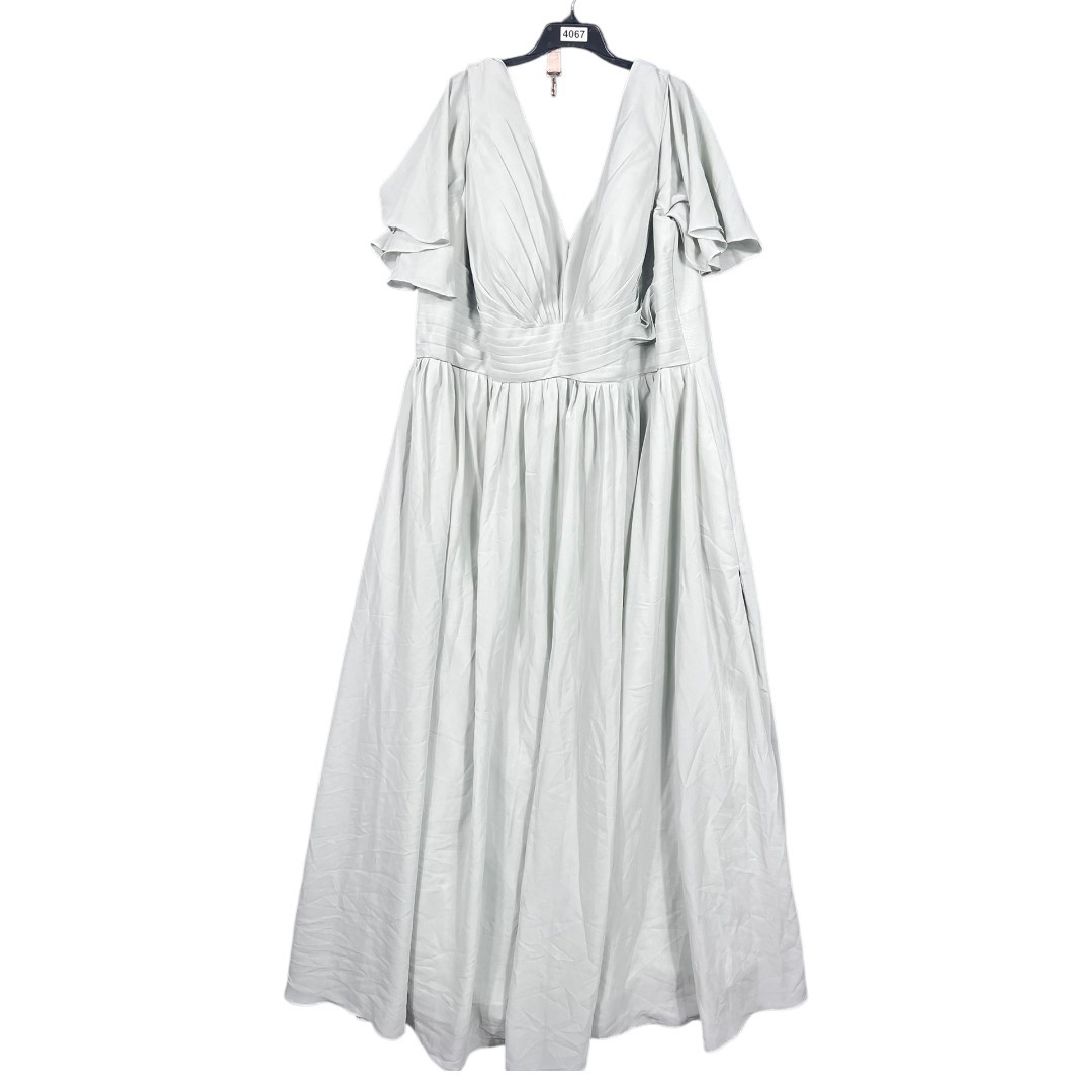 Lavetir A-Line Princess V-Neck Long Bridesmaid Women Size 22 Mint Split Side NEW