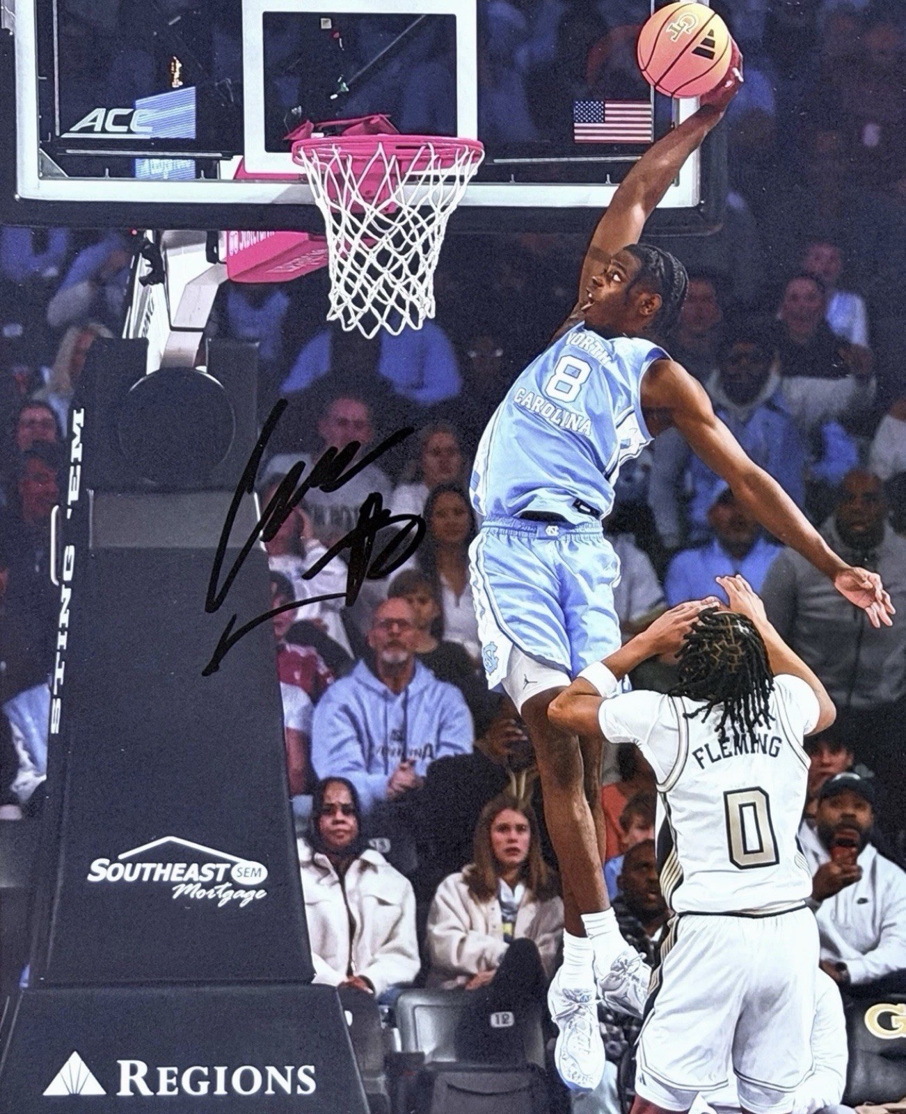 Caleb Wilson North Carolina Basketball Signed 8x10 Photo Autograph COA PROOF Caleb Wilson North Carolina Basketball Signed 8x10 Photo Autograph COA PROOF