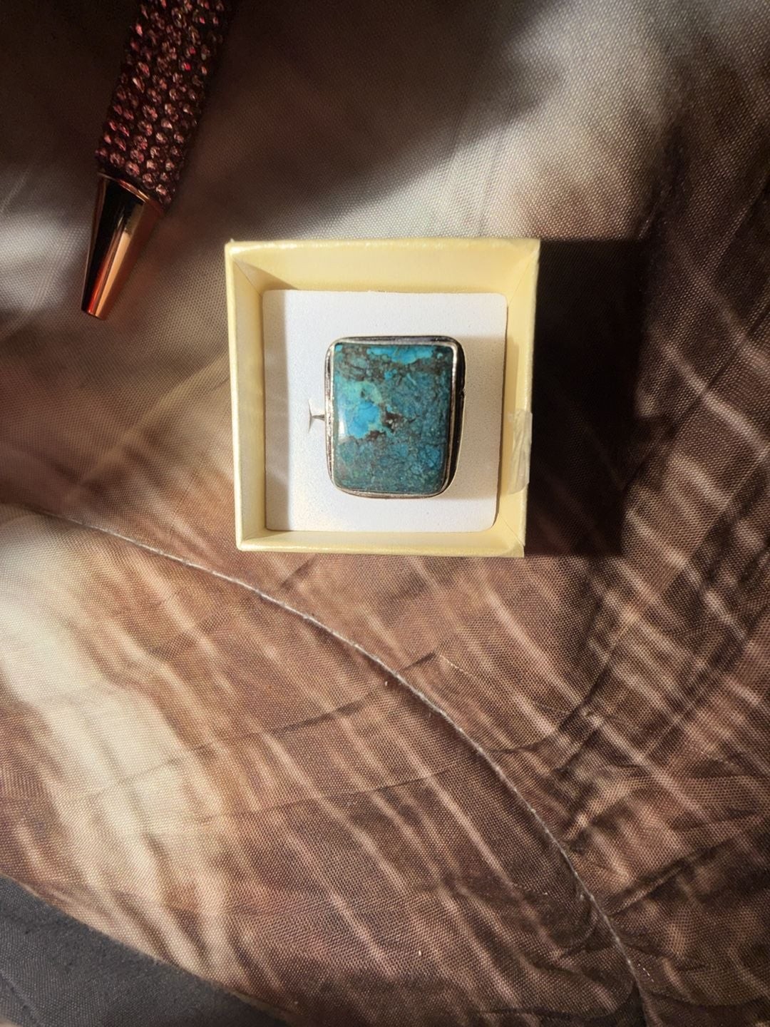 Turquoise Sterling Silver Ring Southwest Gemstone Turquoise Sterling Silver Ring Southwest Gemstone