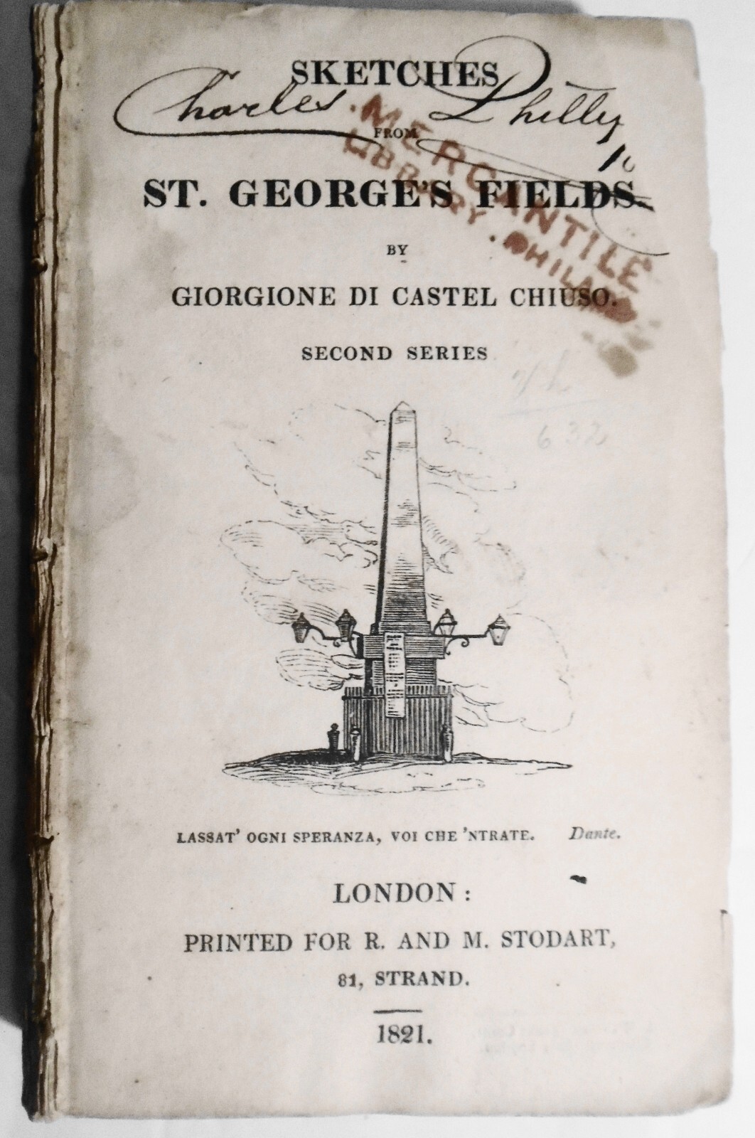 1821 Sketches from St. George\'s Fields - 2nd Series, by Peter Bayley 