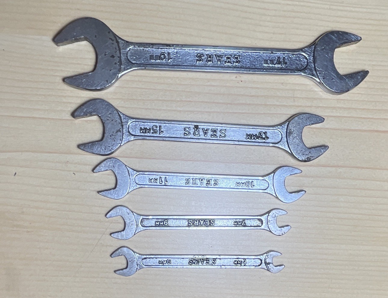 5 Metric Vintage Sears Forged Alloy Wrenches Made In Japan 5 Metric Vintage Sears Forged Alloy Wrenches Made In Japan