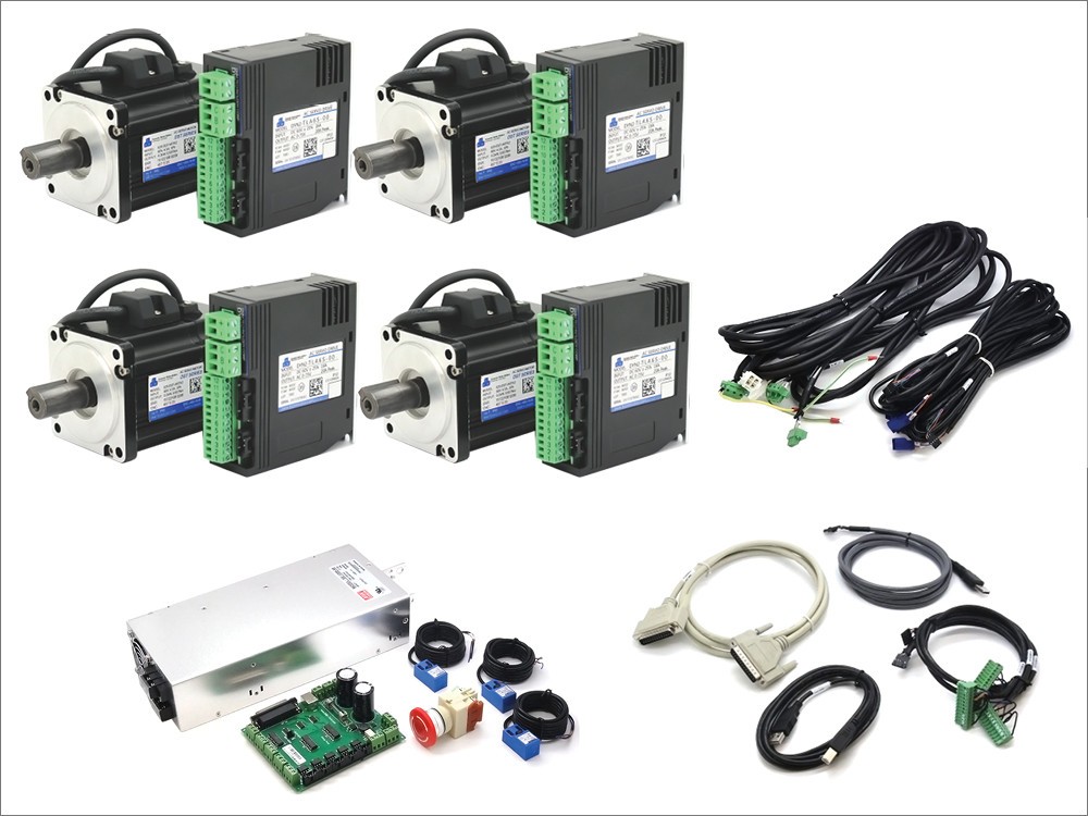 4 Axis 400W DYN2 AC Servo CNC router lathe mill mach3 Free US/CA Shipping