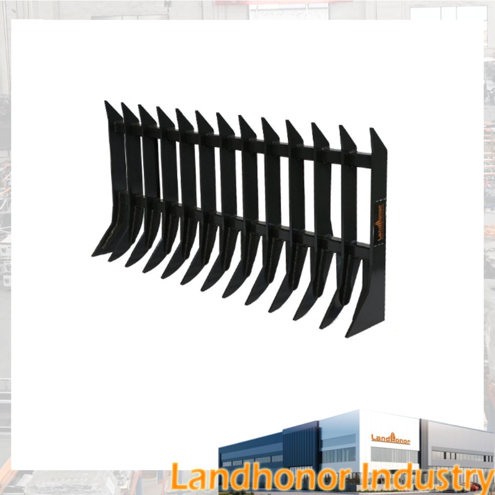 LandHonor 72in Heavy Root Rake SSQA Skid Steer Brush Debris Remove Attachment