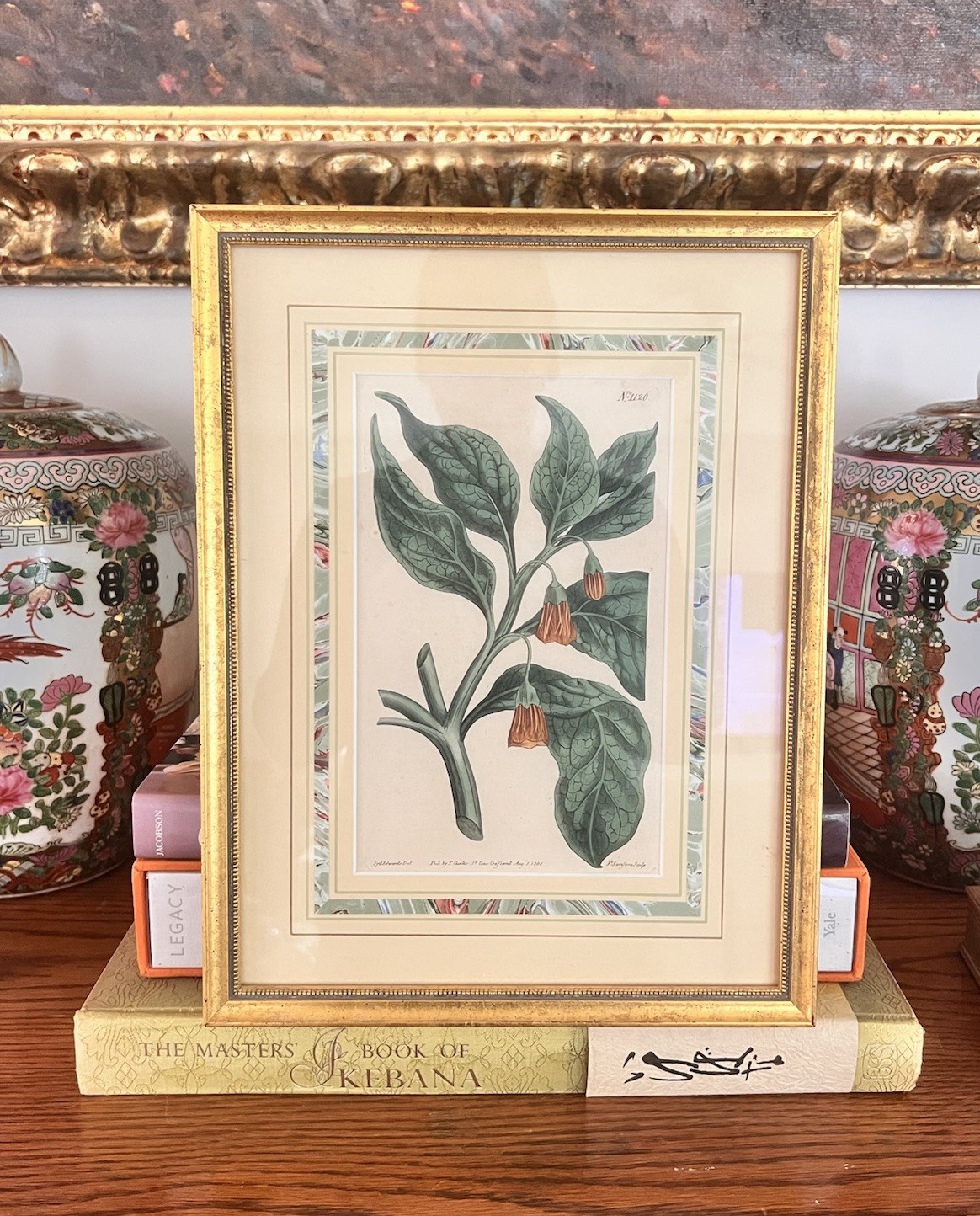 Antique Original 1808 Curtis Hand Colored Botanical Engraving Framed Floral Art
