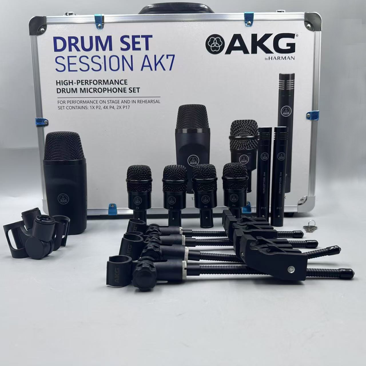 AKG Drum Set Session I - 7 Piece High-Performance Drum Microphone Set P2 P17 P4