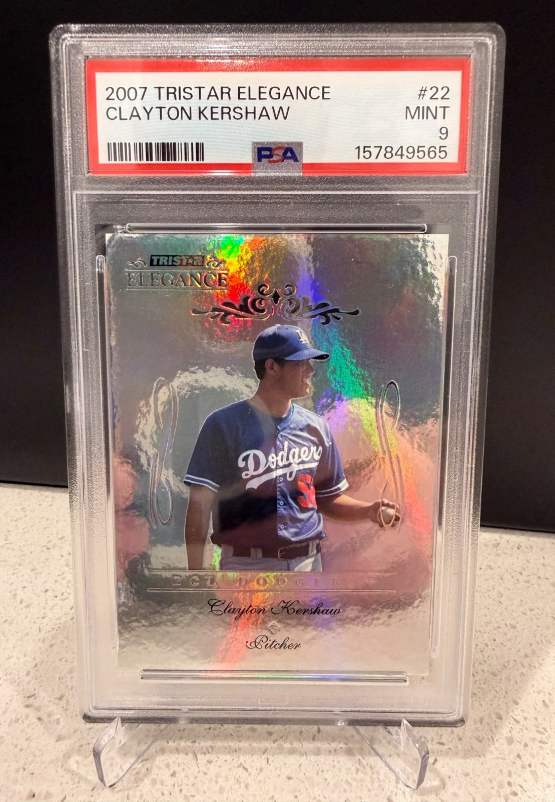 2007 TRISTAR Elegance - Clayton Kershaw #22 (RC) - PSA 9