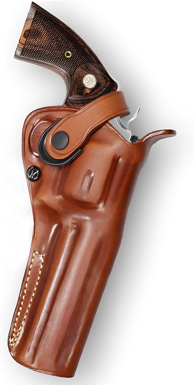 3-Slot Leather Belt Holster Fits Colt Anaconda 44 Magnum 6RD 6