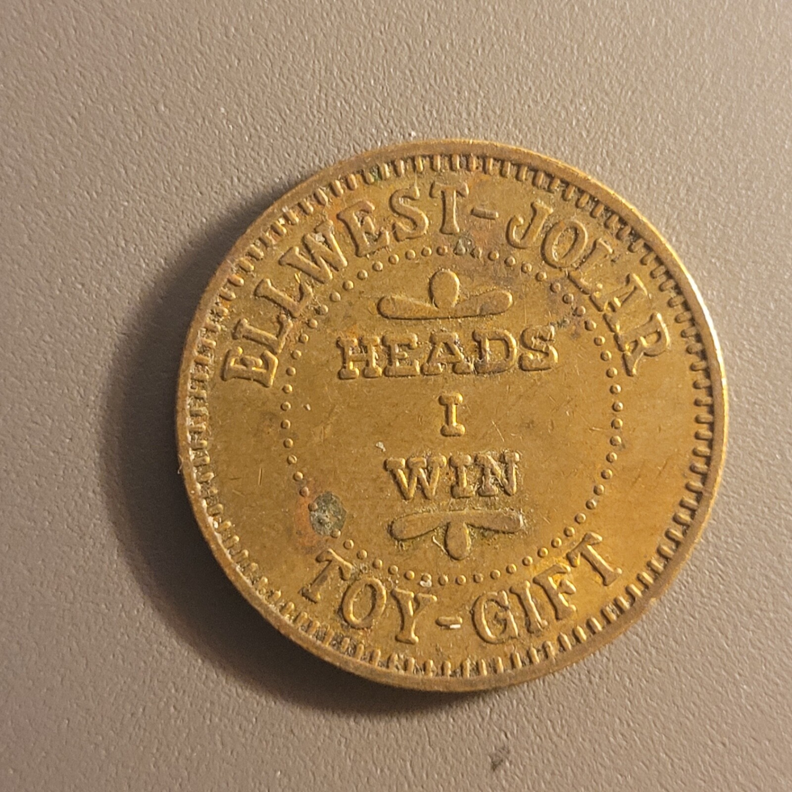 Vintage Elwest Jolar Amusement Center Token - Heads I Win Tails I lose Vintage Elwest Jolar Amusement Center Token - Heads I Win Tails I lose