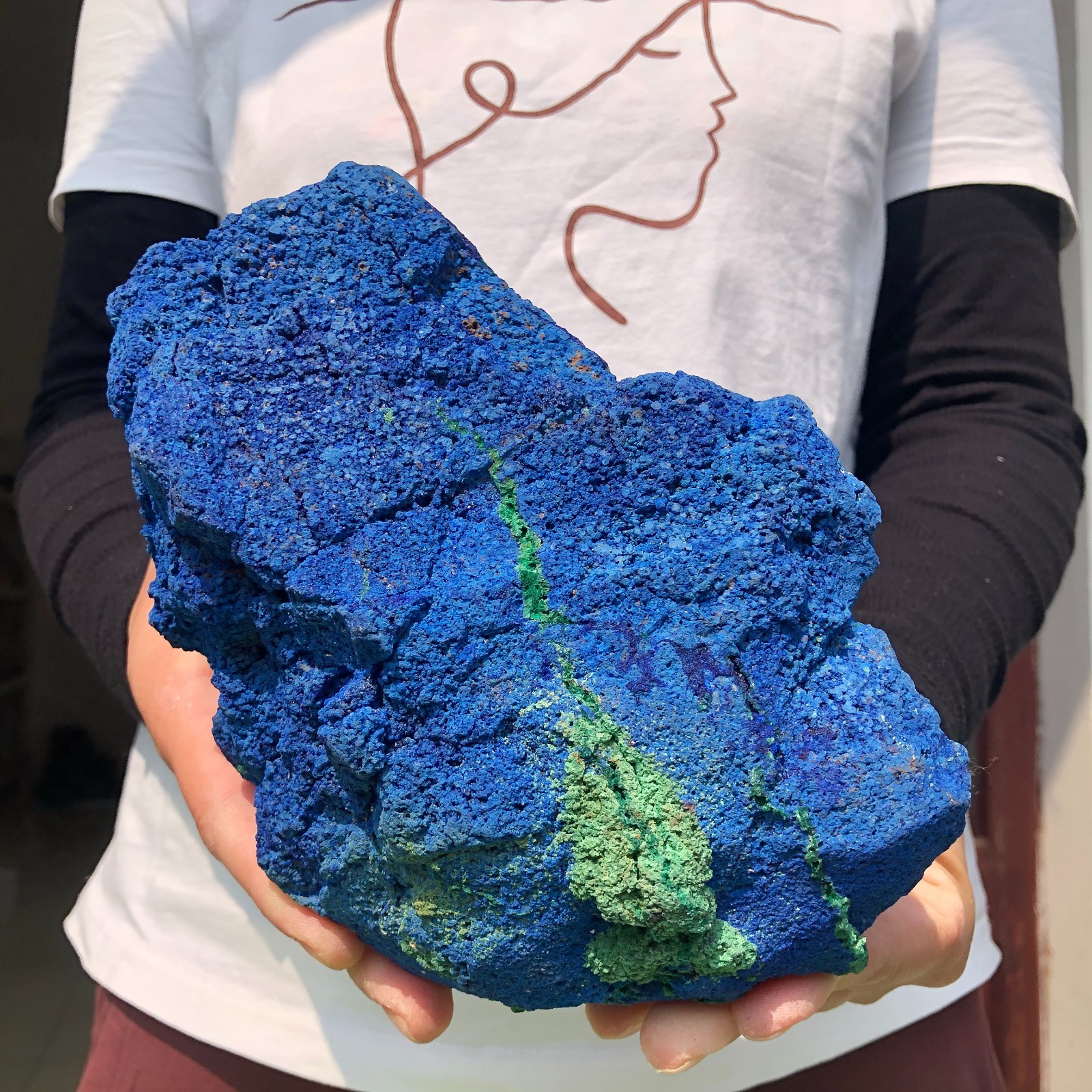 4.9LB Natural Azurite/Malachite quartz crystal mineral specimen Healing 4.9LB Natural Azurite/Malachite quartz crystal mineral specimen Healing