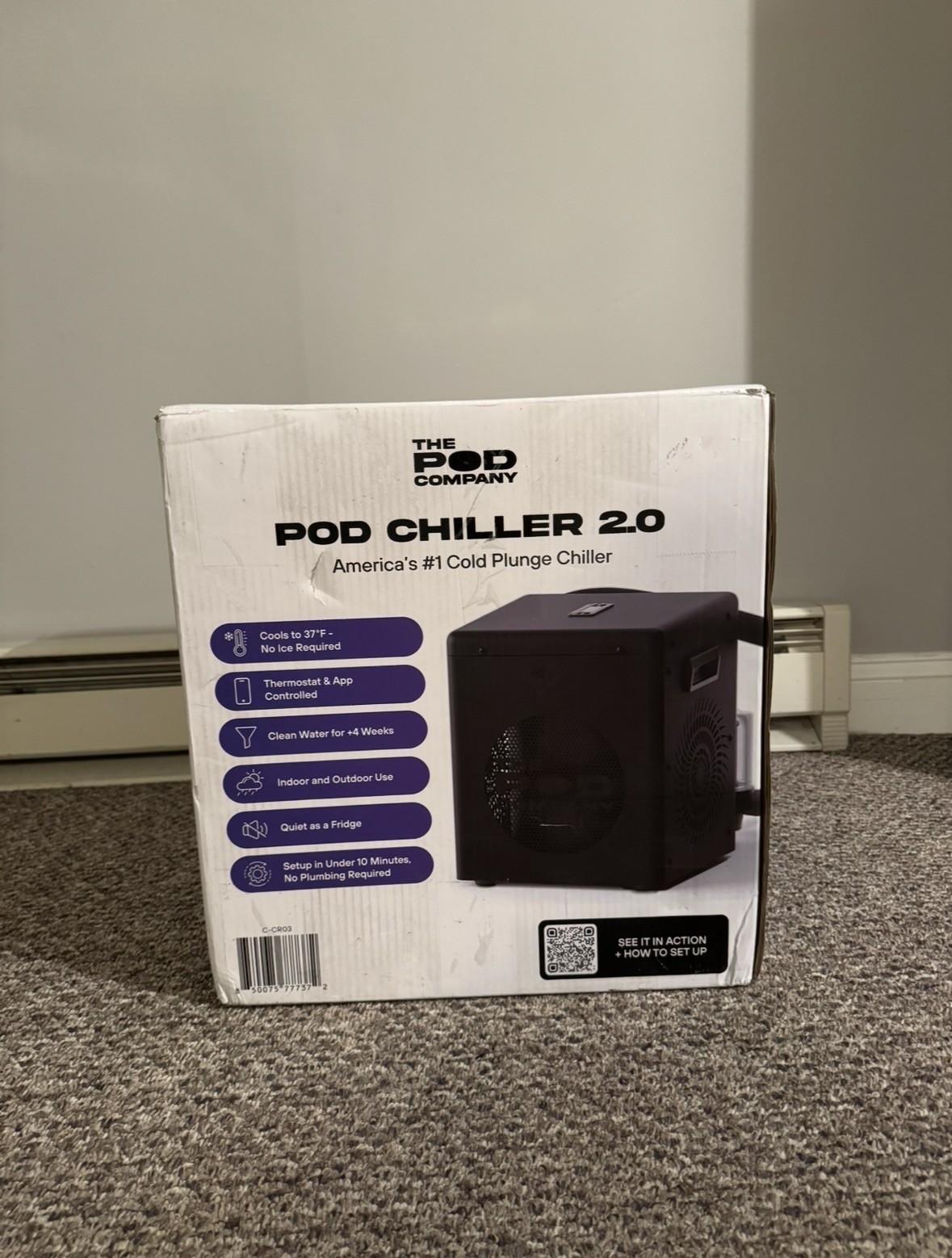 The Pod Chiller 2.0 for Cold Tubs, WiFi App, Cools to 37°F, Pod Sold Separately The Pod Chiller 2.0 for Cold Tubs, WiFi App, Cools to 37°F, Pod Sold Separately