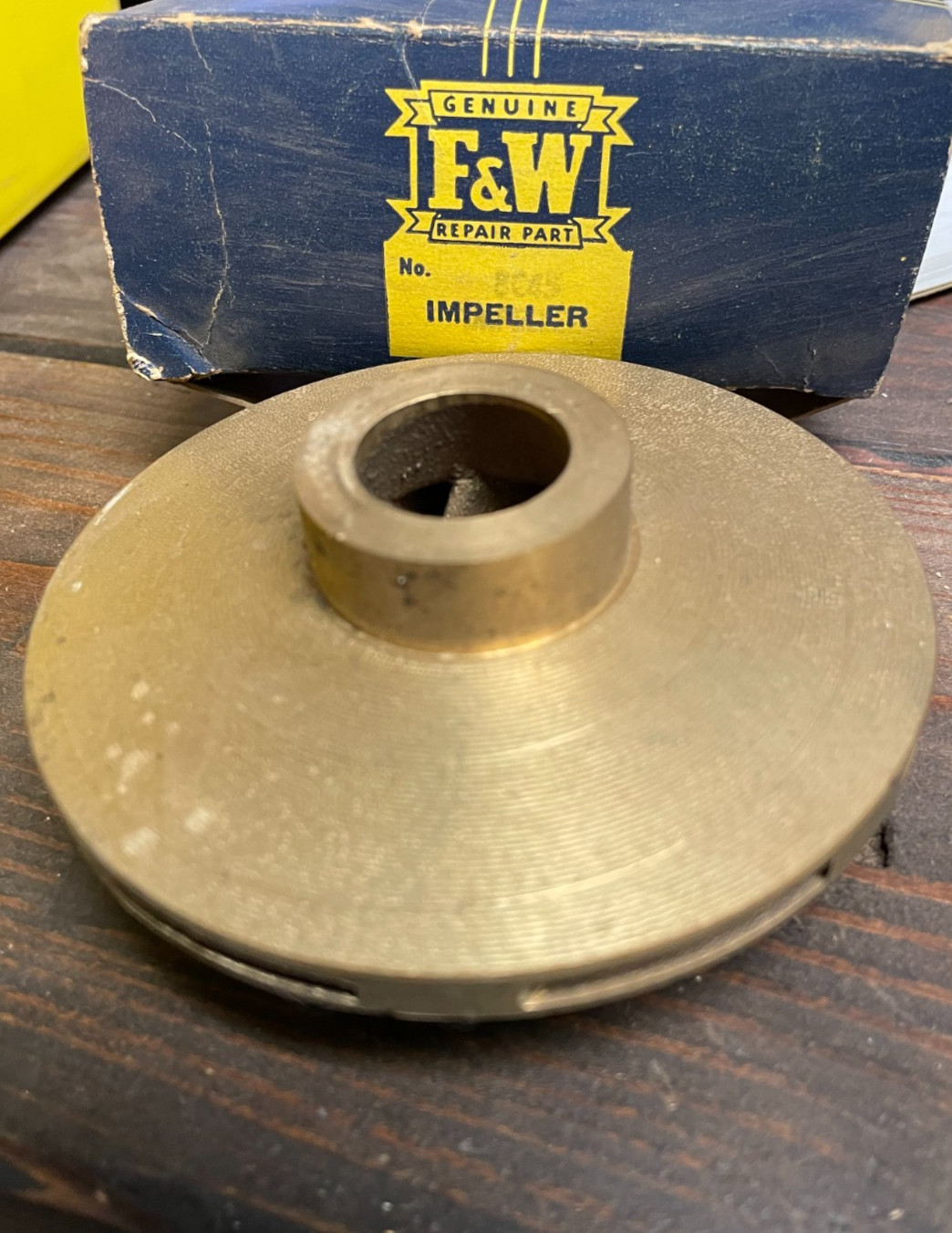Brass Impeller, Flint and Walling OEM Part 8C45 Brass Impeller, Flint and Walling OEM Part 8C45
