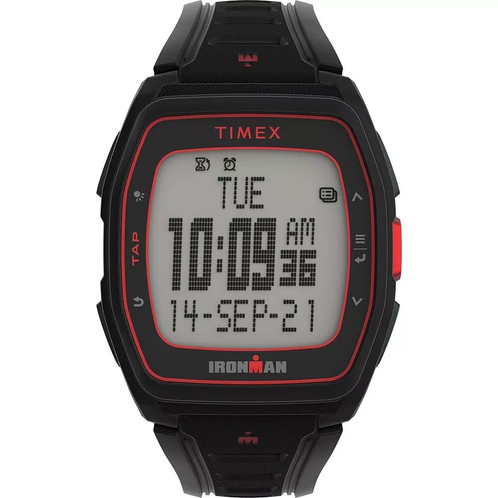 Timex IRONMAN® T300 Silicone Strap Watch - Black/Red TW5M47500 UPC 194366170740 Timex IRONMAN® T300 Silicone Strap Watch - Black/Red TW5M47500 UPC 194366170740