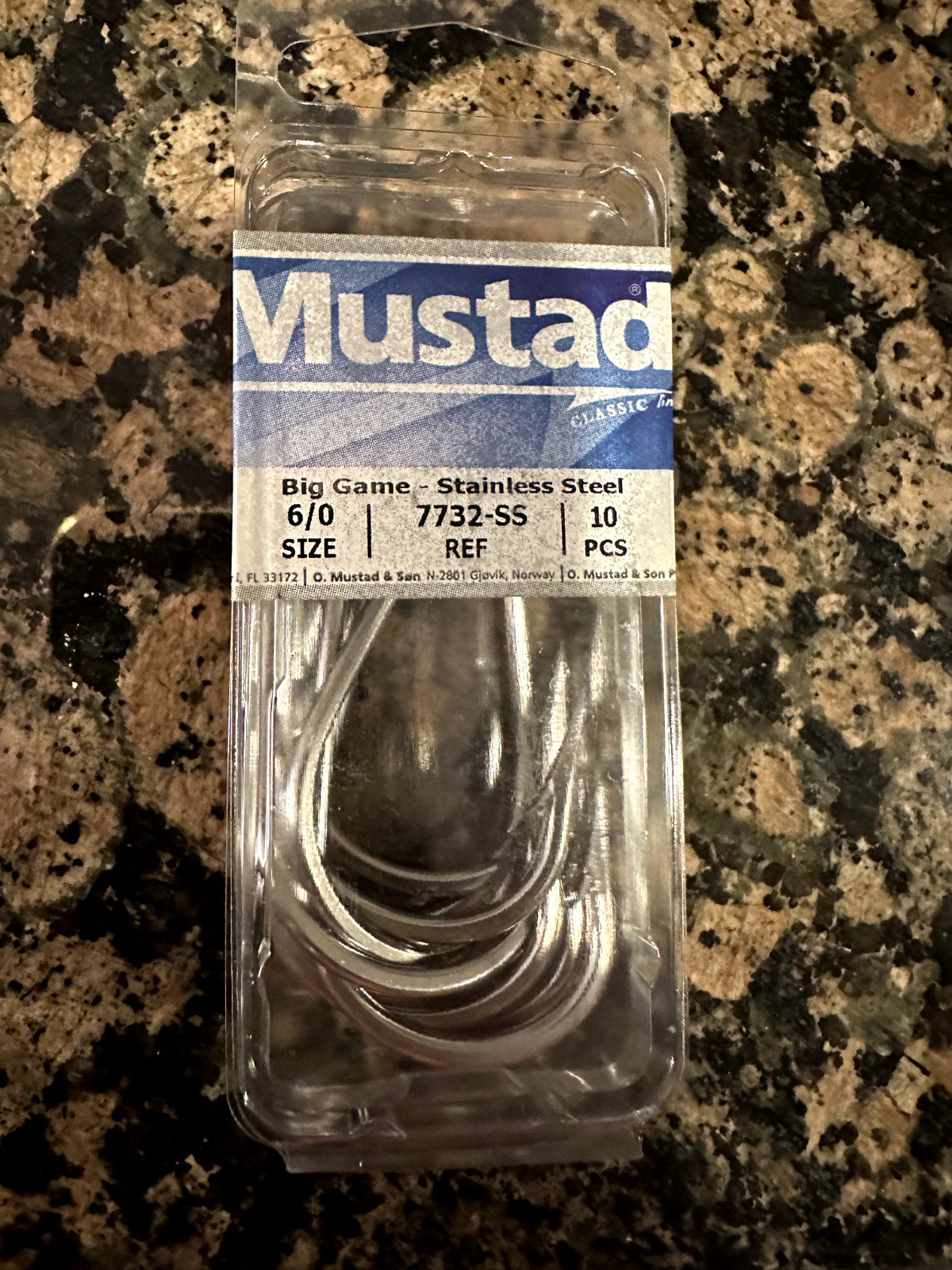 Mustad Big Game Stainless Steel 7732-SS, 6/0 Mustad Big Game Stainless Steel 7732-SS, 6/0
