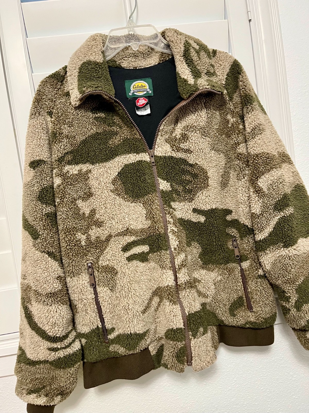 Vintage CABELAS Jacket Mens Camo High Pile Berber Fleece Gore Medium Made USA Vintage CABELAS Jacket Mens Camo High Pile Berber Fleece Gore Medium Made USA