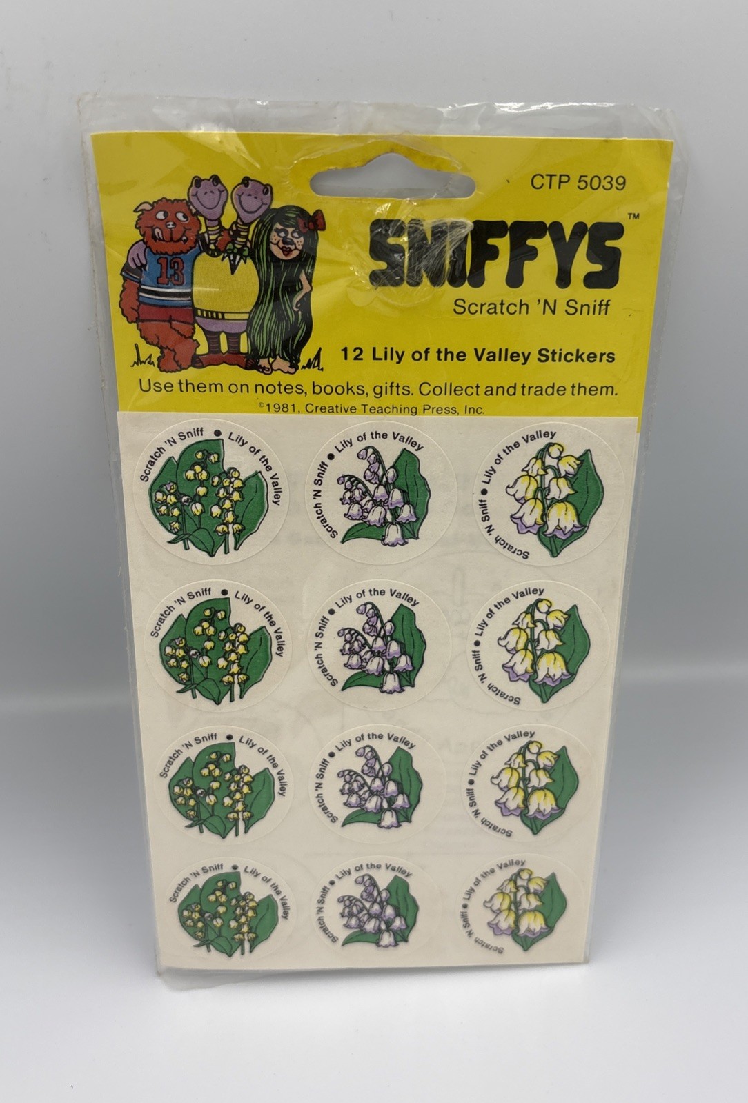 Vintage CTP Scratch ‘N Sniff Lily Of The Valley Flower Sniffys Stickers Sealed Vintage CTP Scratch ‘N Sniff Lily Of The Valley Flower Sniffys Stickers Sealed