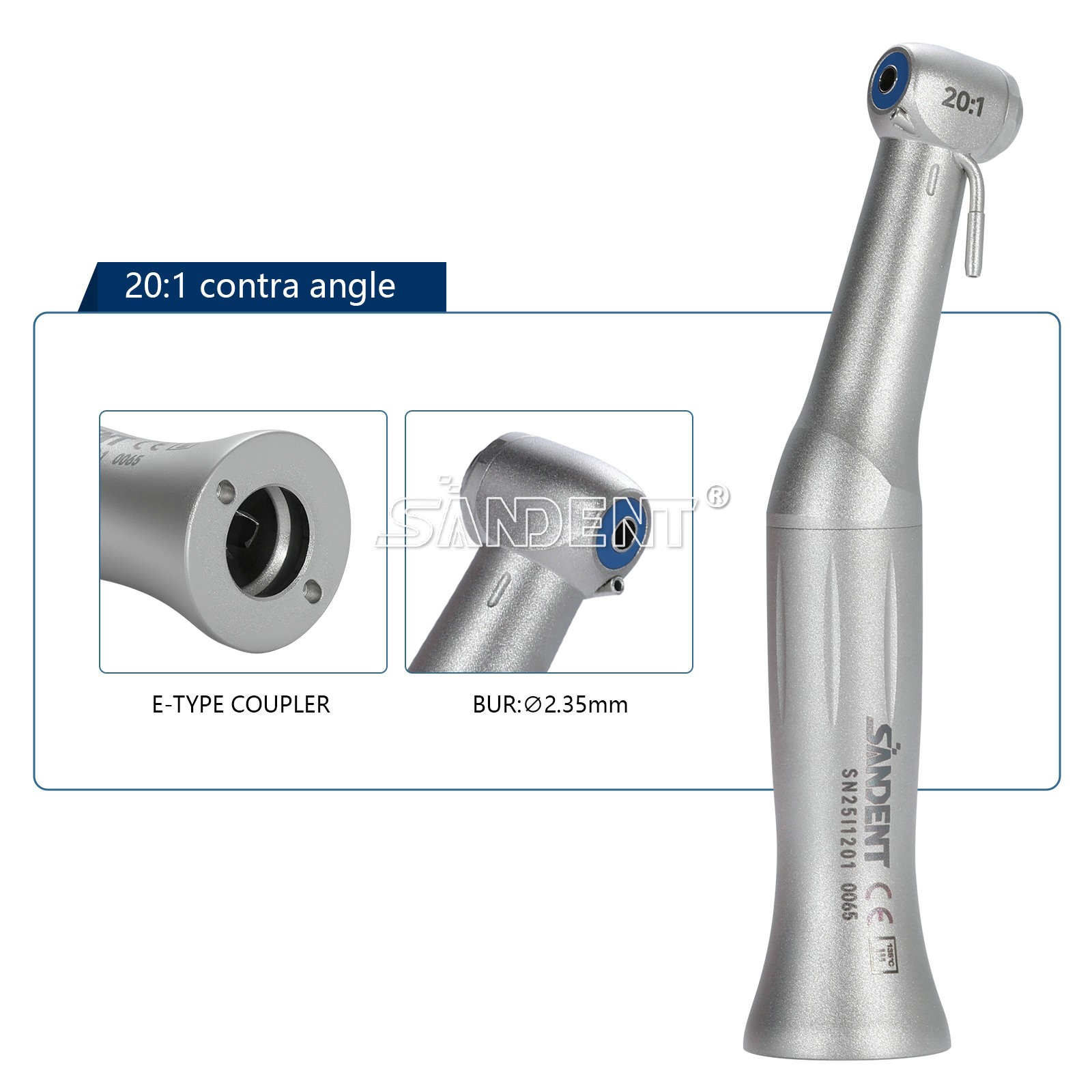 1/5/10Pcs Implant Dental 20:1 Reduction Contra Angle Handpiece For NSK Push