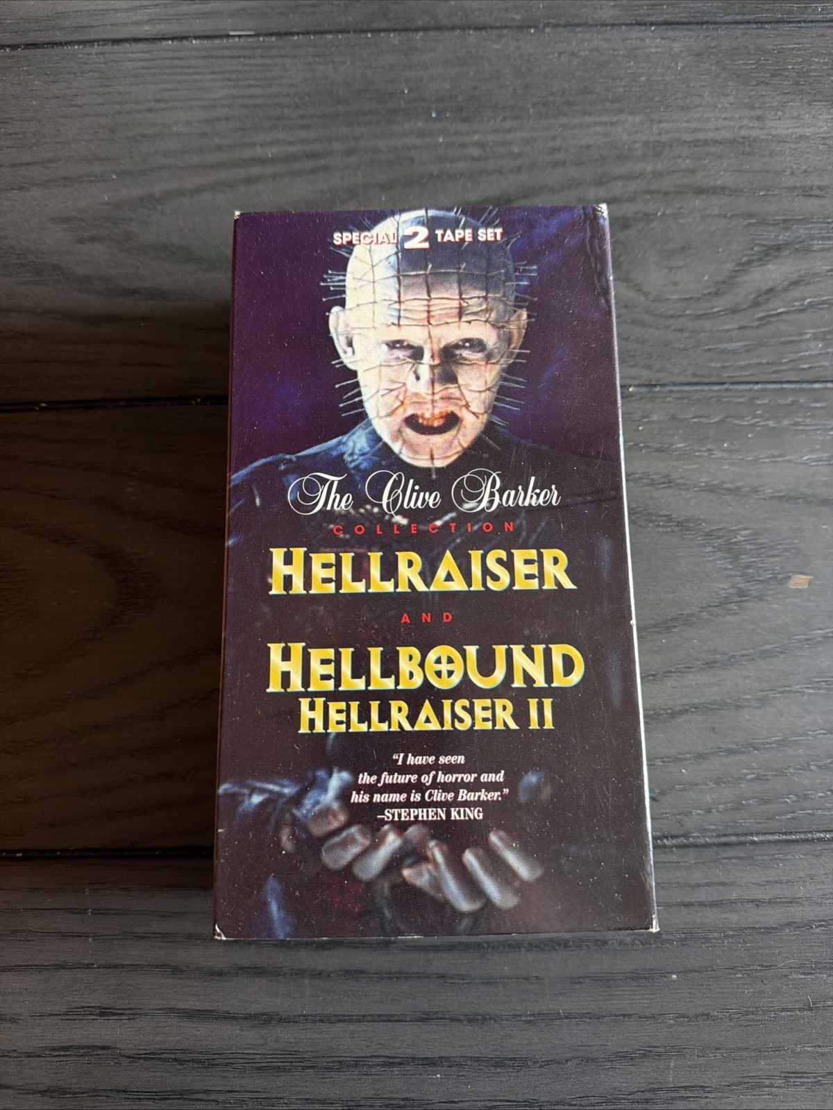Clive Barker Collection Hellraiser & Hellbound: Hellraiser II VHS 2-Tape Box Clive Barker Collection Hellraiser & Hellbound: Hellraiser II VHS 2-Tape Box